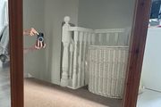 Large solid pine mirror