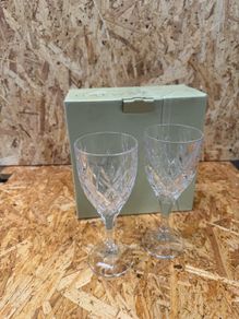 Galway Irish Crystal Renmore Goblet pair