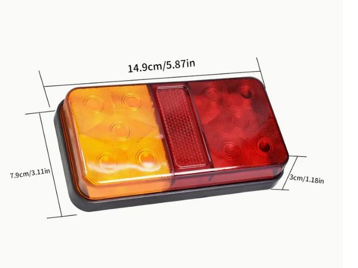 2pcs Multi-Purpose LED  Tail Lights High Brightness Truck LED Lights for Pickup Tractor Truck