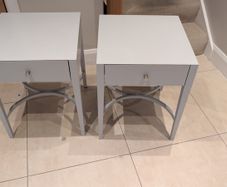 2 x bedside lockers (gray / excellent condition) - free for collection
