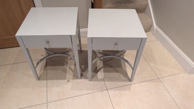 2 x bedside lockers (gray / excellent condition) - free for collection