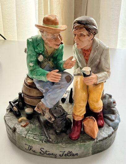 Rare Irish Dresden The Story Teller Guinness Ornament Vintage Collectible