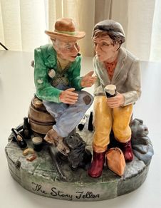 Rare Irish Dresden The Story Teller Guinness Ornament Vintage Collectible