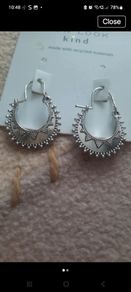 silver creole earrings