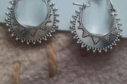 silver creole earrings