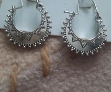 silver creole earrings