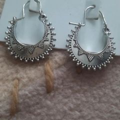 silver creole earrings