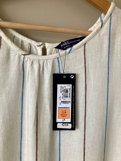 M&S linen /viscose dress, size 10, brand new