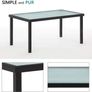 Garden furniture set of 4, seating group in the garden and balcony, garden set with three chairs and a glass table (black) Image 5