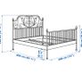 IKEA Leirvik iron double bed frame (white) Image 5