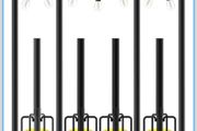 4pack 3M String Light Pole, Metal Outdoor String Light Pole, Suitable for Courtyard,Backyard,Garden,Patio,Party,Wedding Hanging Light Pole,Rustproof and Sturdy with Hooks.