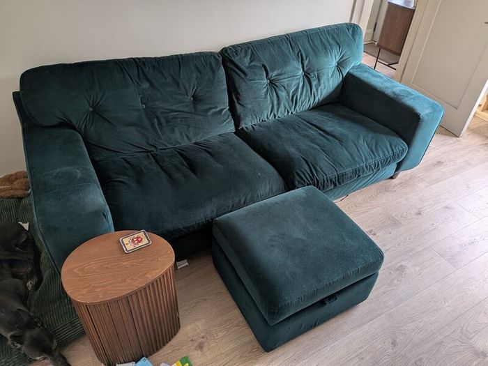 4 seater sofa and footstool