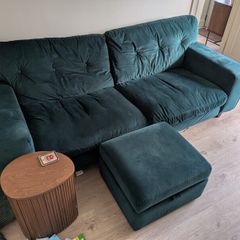 4 seater sofa and footstool