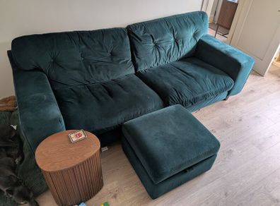 4 seater sofa and footstool