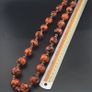 Antique Venetian Style Orange Millefiori & Chevron Glass Beads Necklace Image 3