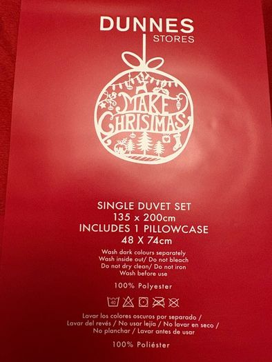Christmas fleece duvet set
