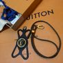 Authentic Louis Vuitton Louise Noir Phone Holder with Monogram Strap Image 7