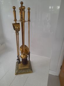 companion brass set for fireplace