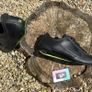 Rare Retro Nike Shox Black Leather Neon Image 3