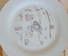 Antonio Gaudi > Set 4 Large Signed White Porcelain Dinner Plates.Barcelona 1960s.