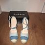 Brand NEW beautiful denim platform shoes, size 4 Image 3