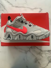 Rare Nike Air Barrage Fog Grey/Laser Crimson UK6