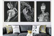 Canvas poster - Abstract Woman - 3 panels