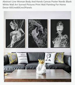 Canvas poster - Abstract Woman - 3 panels