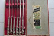 1950s Hiram Wild "Springtime" Silver Plated Knives