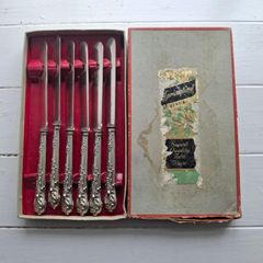 1950s Hiram Wild "Springtime" Silver Plated Knives