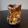 ..PRICE DROP  ..  Whimsical Ceramic Fairy House Tealight Holder, Studio Pottery from Ireland by Cara Turner / Artist Signed Image 2