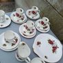 Vintage Royal Standard Red Velvet Pattern Teaset Image 7