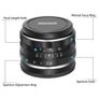09732 35mm F/1.7 Large Aperture HD MC Manual Prime Fixed Lens APS-C for Canon EF-M Mount Image 7