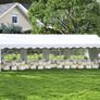 4 x 8m Heavy-Duty Outdoor Party Tent, Carport Gazebo Canopy with 4 Sidewalls & 8 Windows, White Pavilion for Garden & Events Image 3
