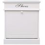 Shoe Cabinet White 50x28x58 cm Paulownia Wood Image 2
