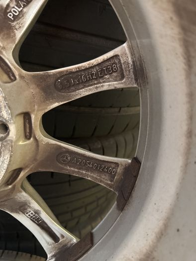 16" Mercedes C class alloys with tyres