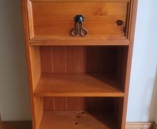 Vintage Pine Shelf Unit with Drawer