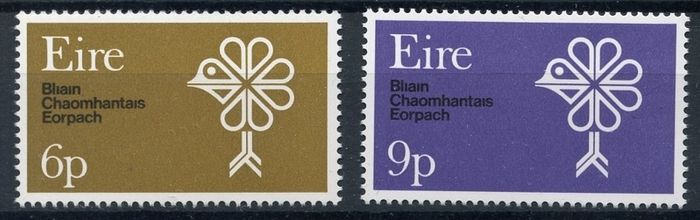 Ireland 1970 - Scott 277-278 European Conservation Year - Mint Never Hinged