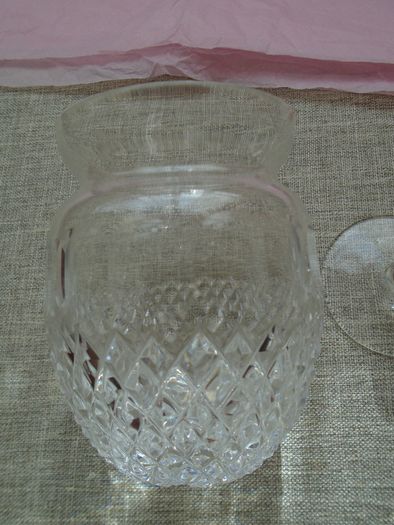 Cut glass lidded jar,Glass jar, Storage,Home decor,Gift