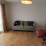 Green three seater sofa Image 9