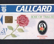 1992 Ireland 20 unit Rose of Tralee '92  (Gemplus GEM1) Call Card Used. Telecom Eireann card number 1038.
