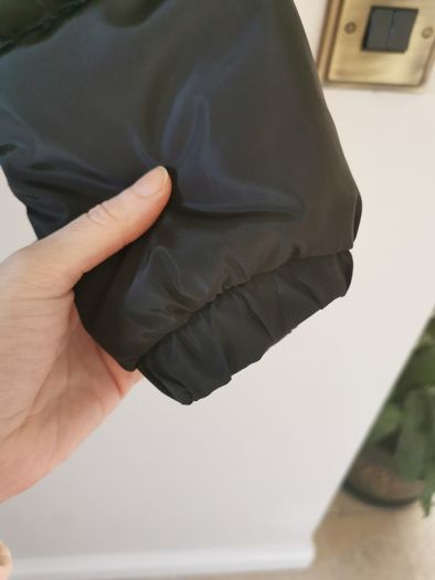 Girls black bomber jacket (10-11)