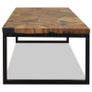 Coffee Table Teak Resin 110x60x40 cm Black and Brown Image 7