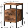 2 Bedside Table, Side Table with Charging Station Image 8