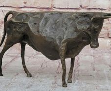 Abstract Picasso Inspired Bull - Bronze, Signed