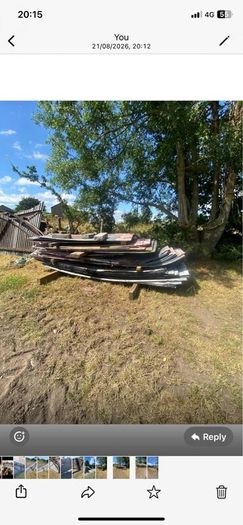 24 foot hay shed & 20 lean to - trusses & sheeting