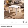 IKEA white square side table Image 2