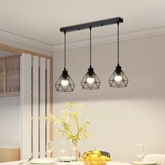 Modern Minimalist Iron Cage 3 Light Pendant Free Delivery)