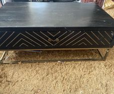 Retro black & gold coffee table