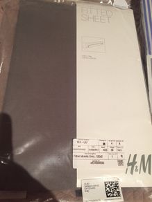 Fitted sheet H&M grey 120x200cm